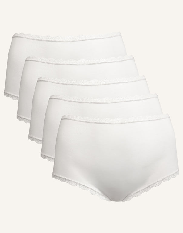 High Panty Set 5x Basic Ivory 