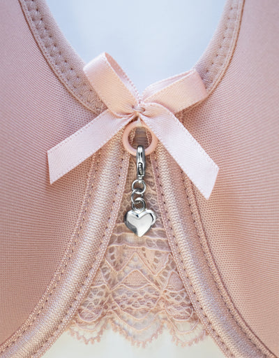 Bra Charm Silver Heart