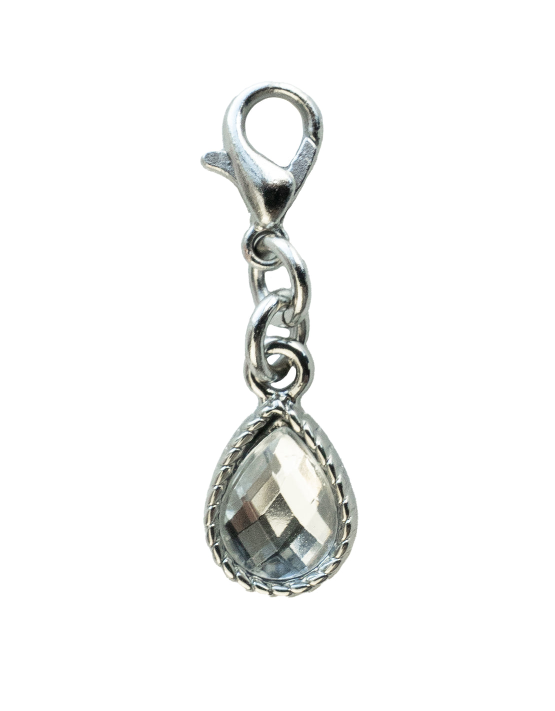 Bra Charm Jewel Crystal Silver