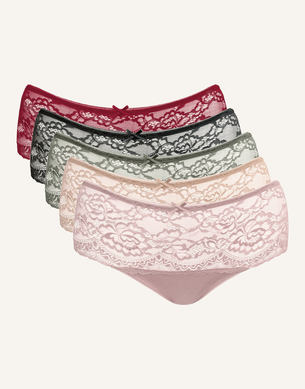 Herbst-High-Panty-Set 5x "Lace Basic"