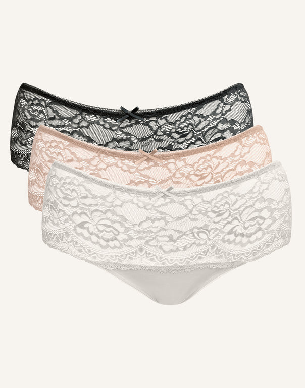 High-Panty-Set 3x "Lace Basic"