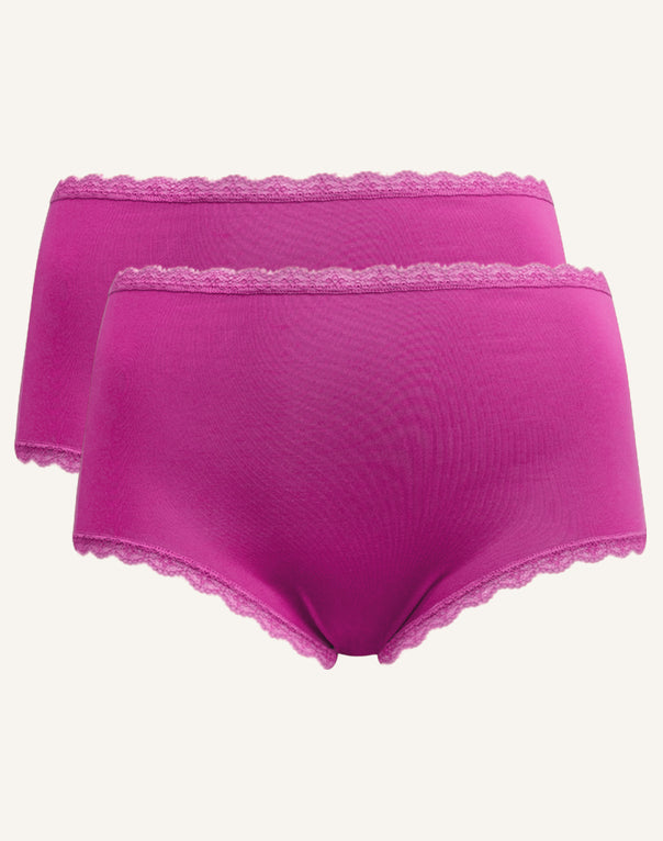 High Panty Set 2x Basic Orchid