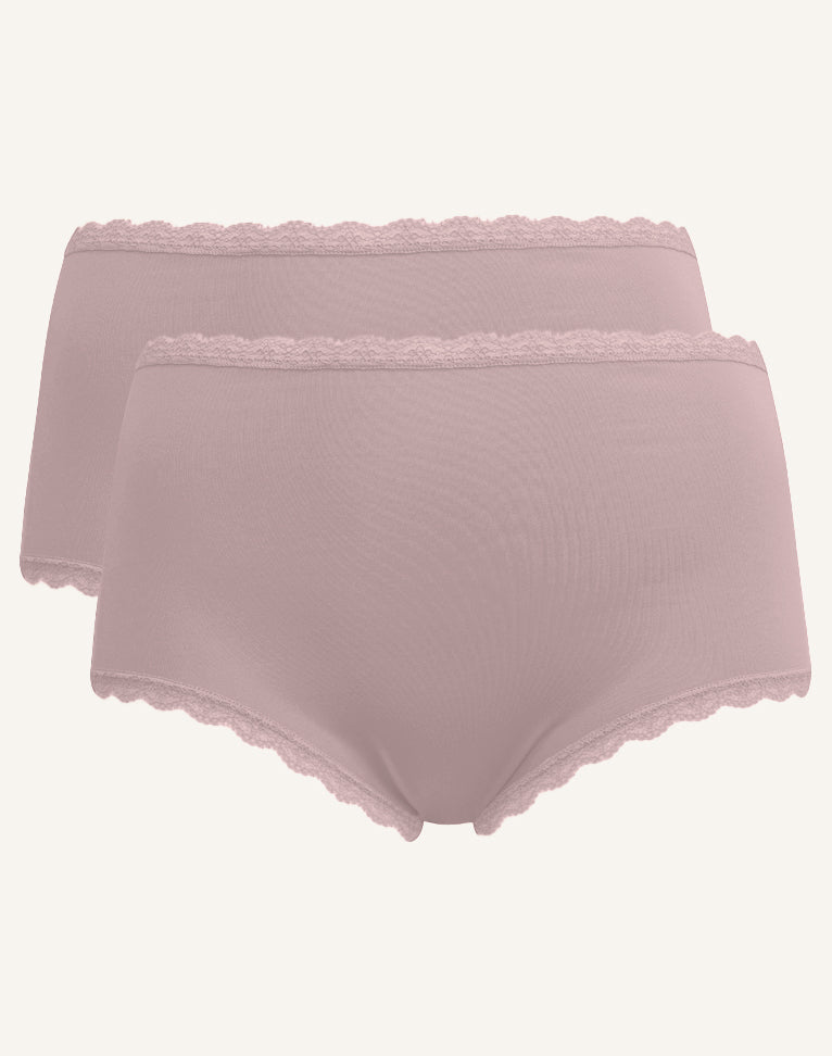 High-Panty-Set 2x "Basic" taupe