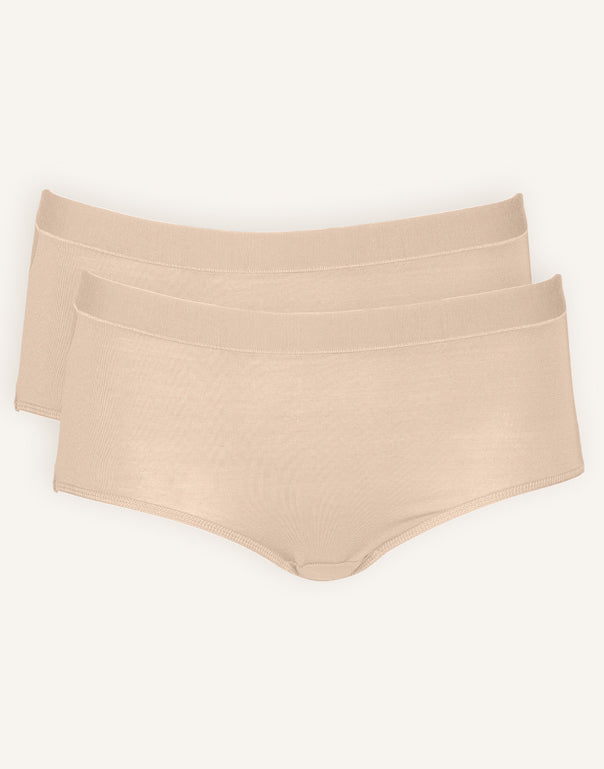 High-Panty-Set 2x "Cozy Basic" almond