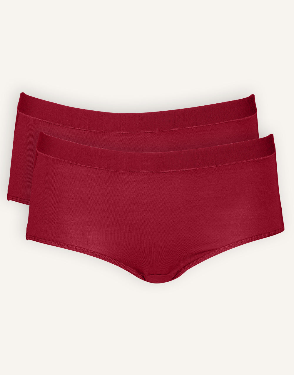 High-Panty-Set 2x "Cozy Basic" bordeaux