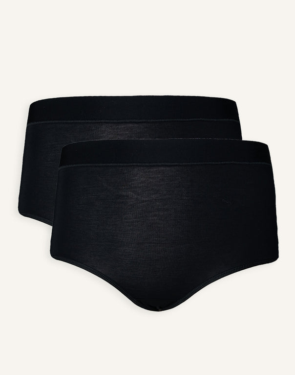 High-Waist Panty Set 2x Cozy Basic Black