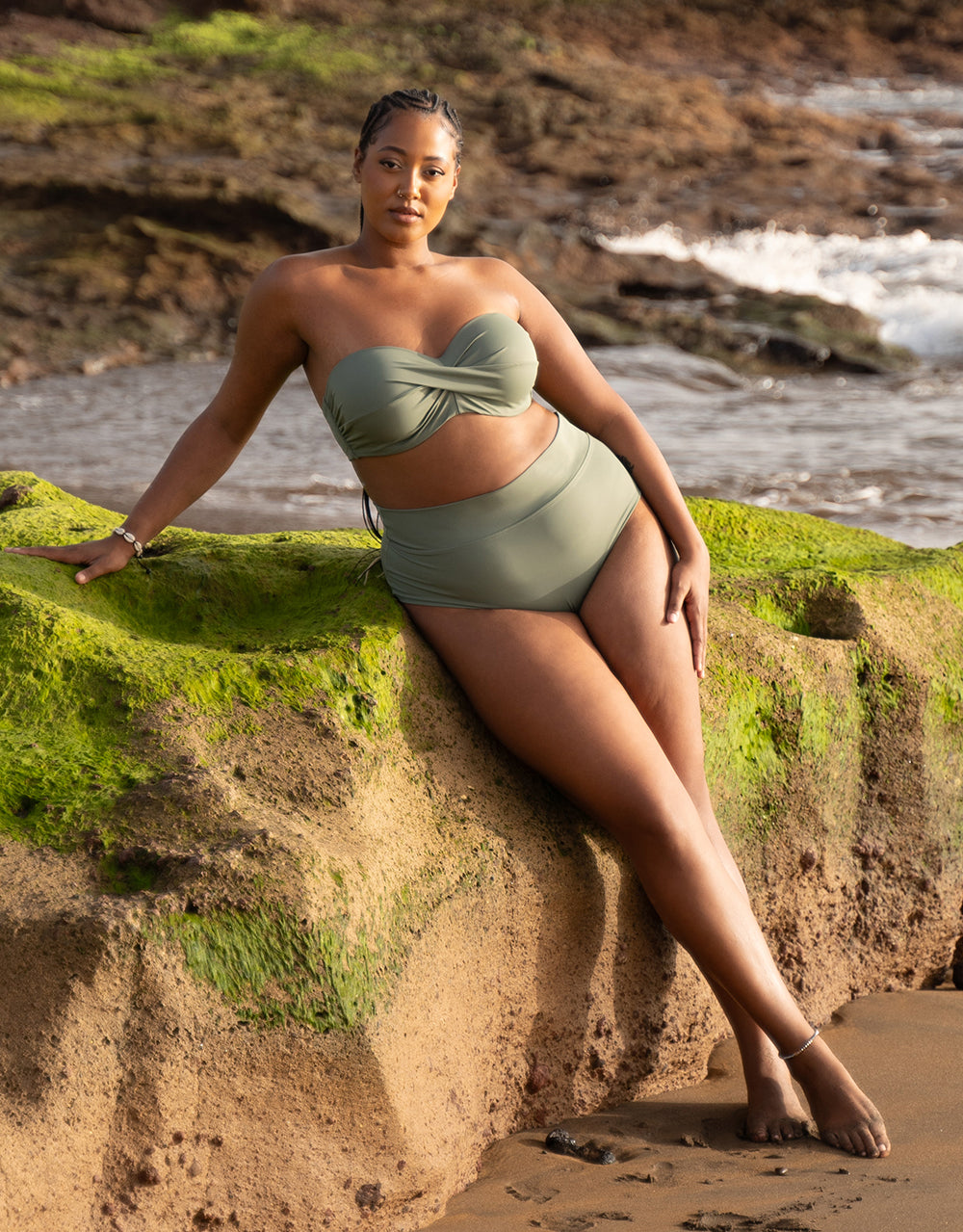 Multiway-Bikini-Top "Monaco" khaki