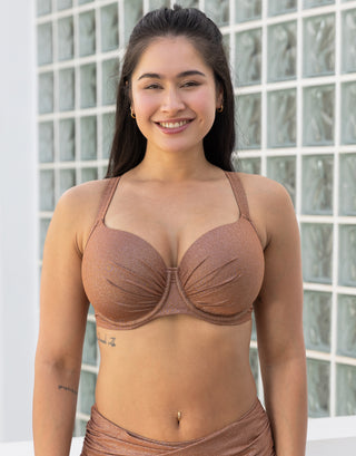 Schalen-Bikini-Top Valencia Glam Bronze