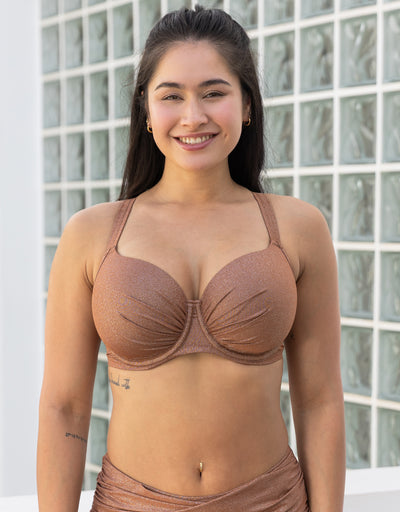 Schalen-Bikini-Top Valencia Glam Bronze