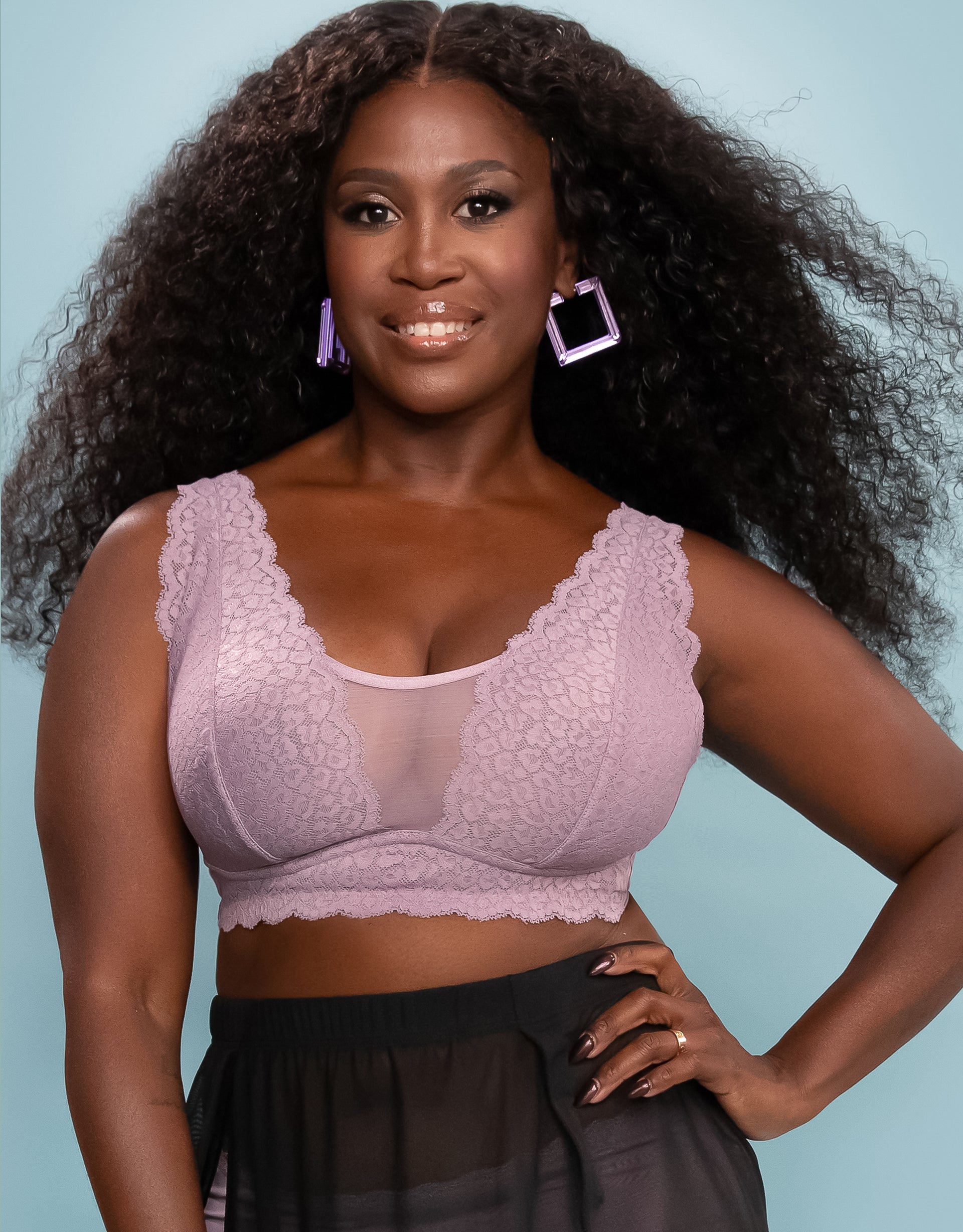 Bralette "Elva" violetgrey