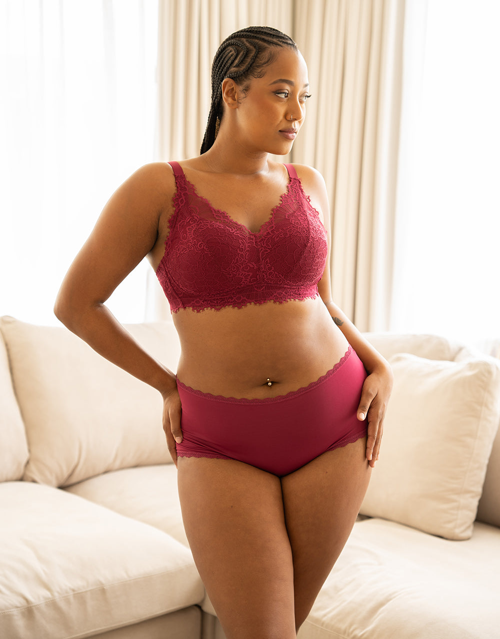 Bralette "Sensla" bordeaux