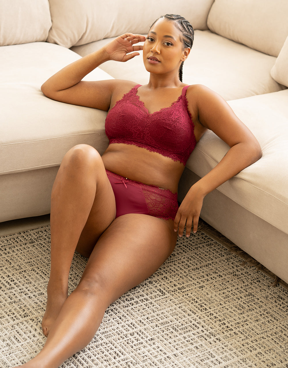 Bralette "Sensla" bordeaux