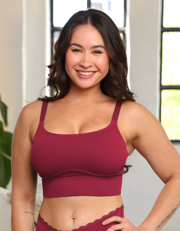 Bustier "Freeda" bordeaux