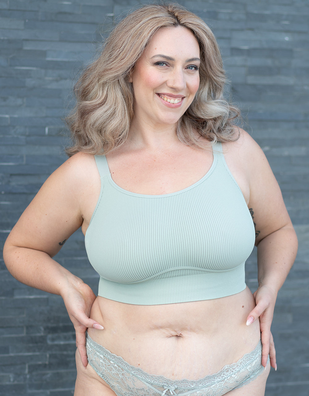 Bustier "Freeda" sagegrey