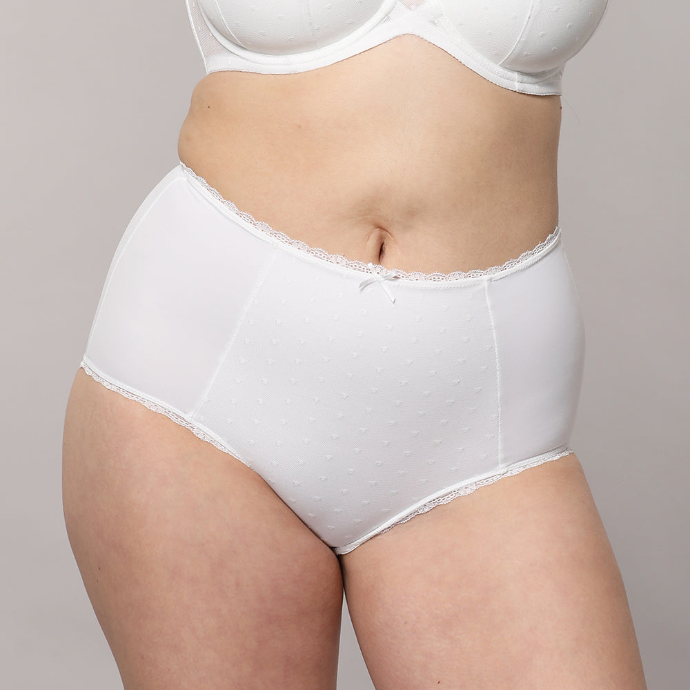 High-Waist-Panty "Diamond" ivory