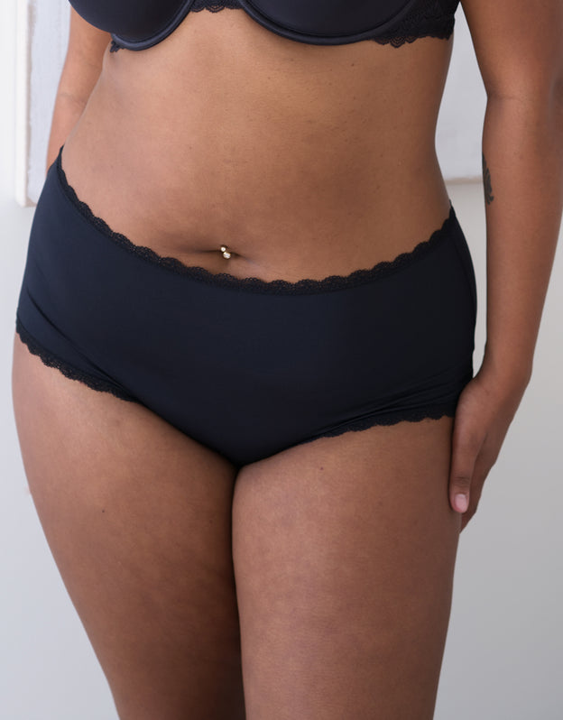 High-Panty-Set 3x "Basic" black