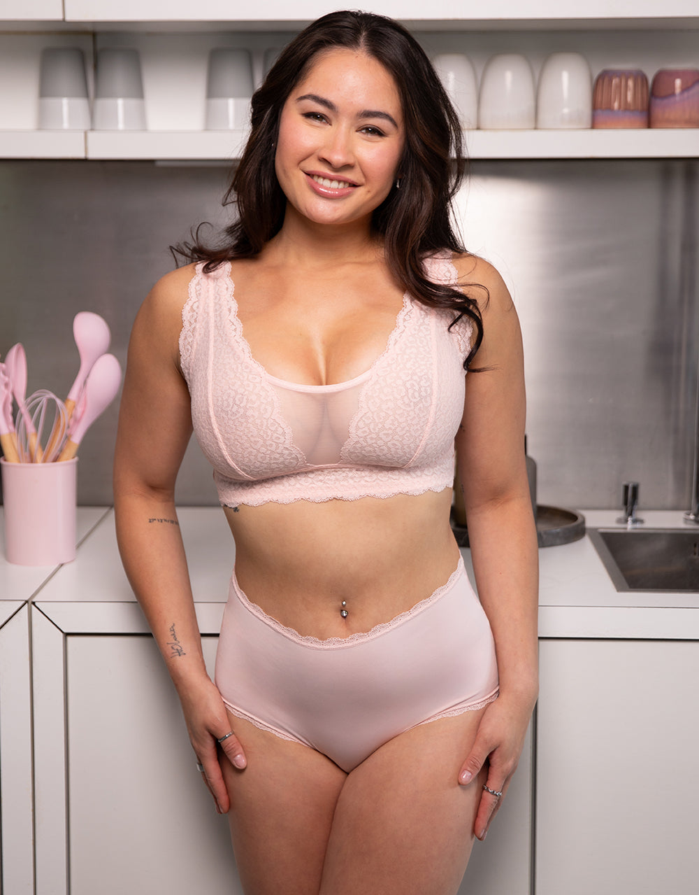 High-Panty-Set 2x Basic Blush