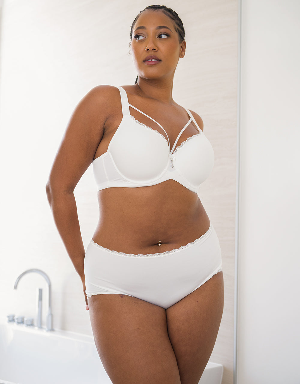 High-Panty-Set 2x "Basic" ivory