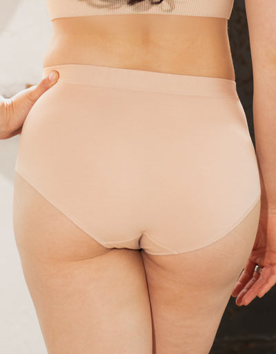 High-Panty Cozy Basic Almond