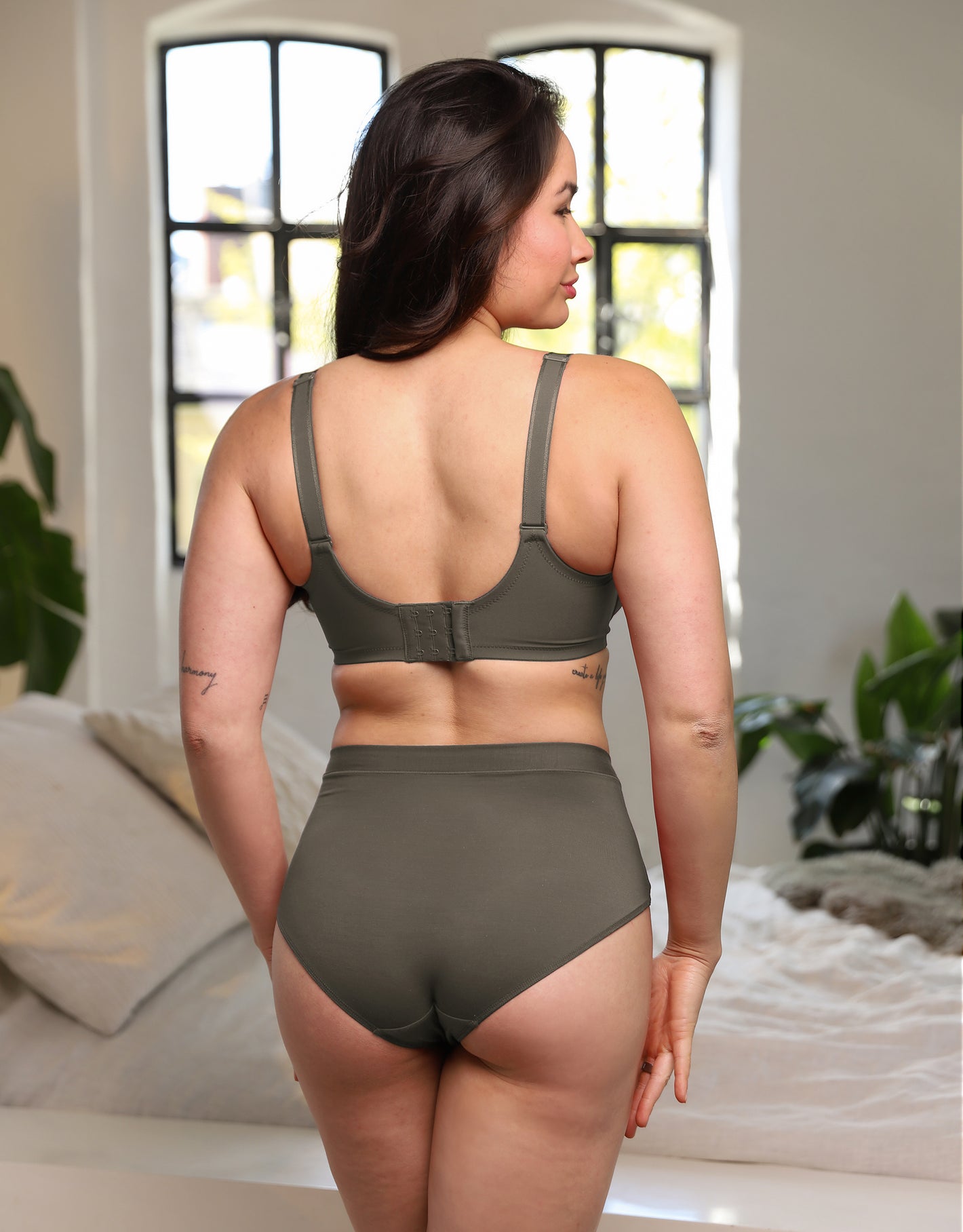 High-Panty "Cozy Basic" olive