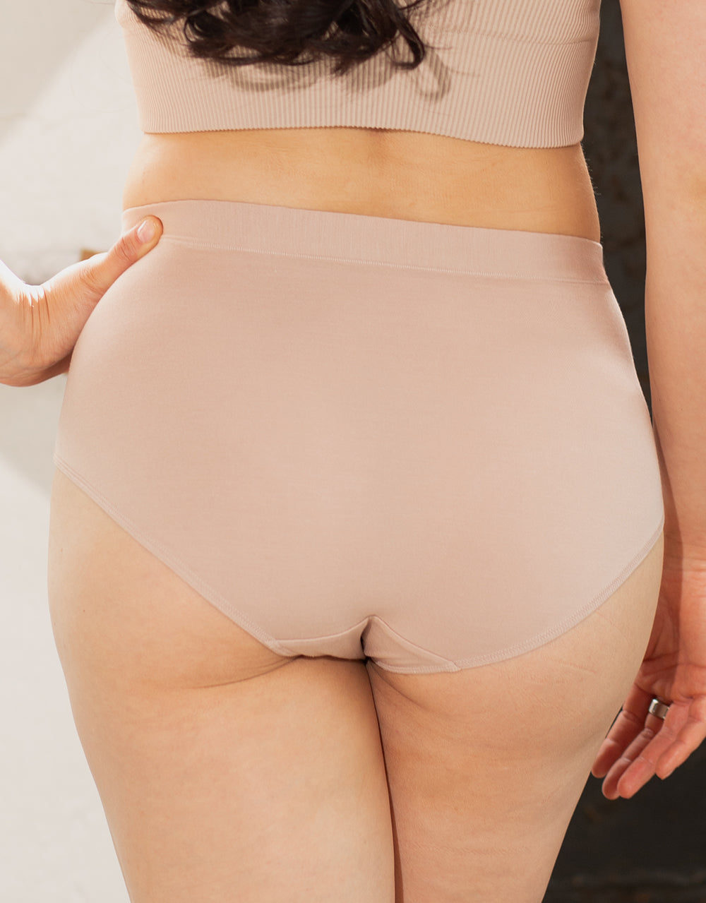 High-Panty-Set 2x "Cozy Basic" sand