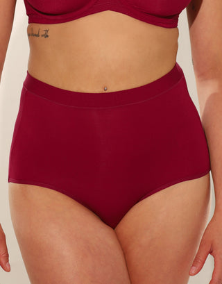High-Waist Panty Cozy Basic Bordeaux 