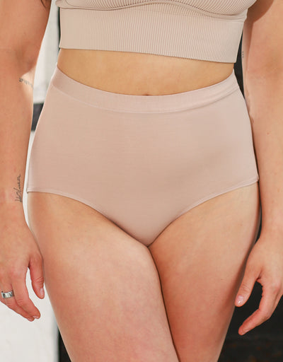 High-Waist-Panty Cozy Basic Sand