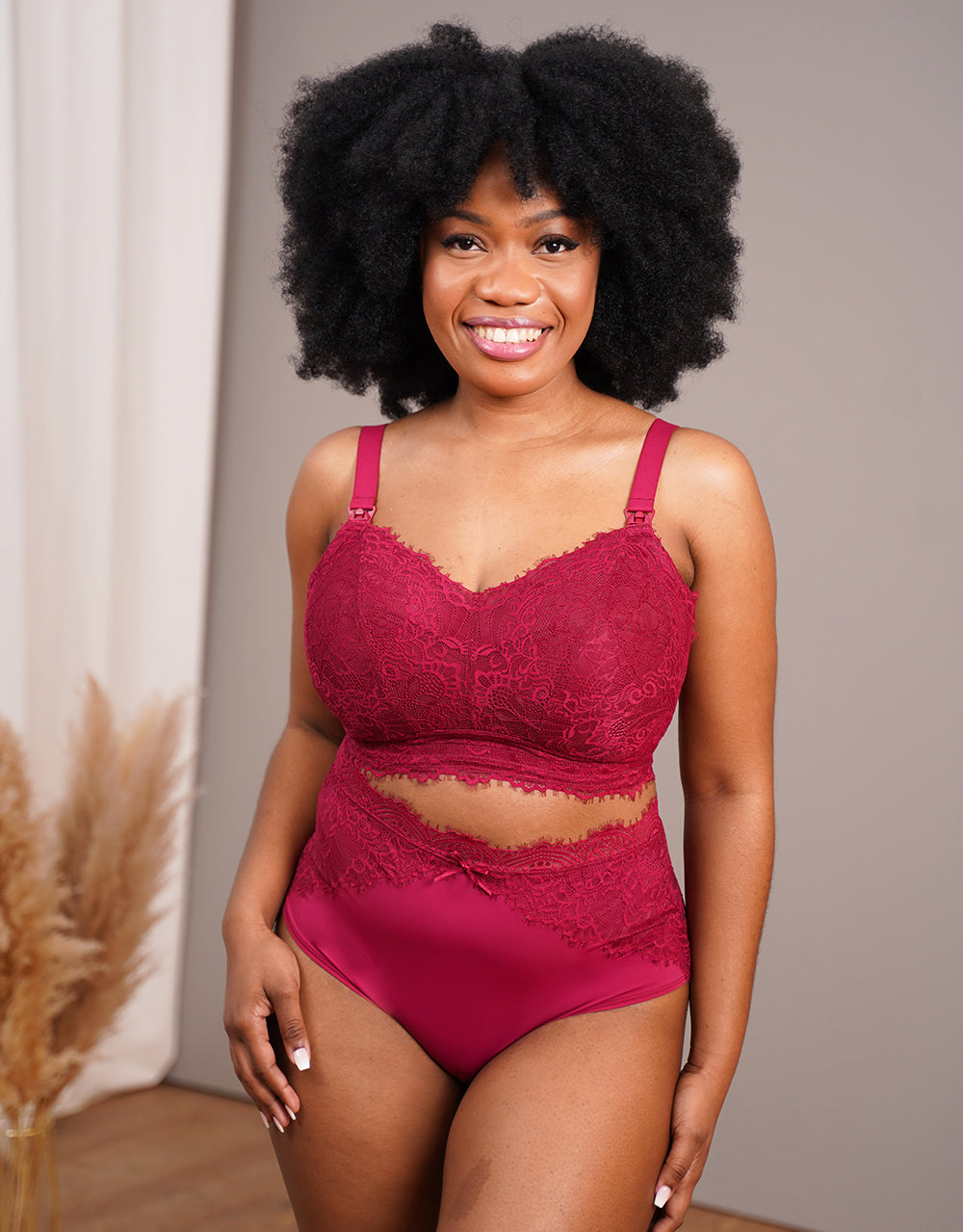 High-Waist-Panty "Sensla" bordeaux