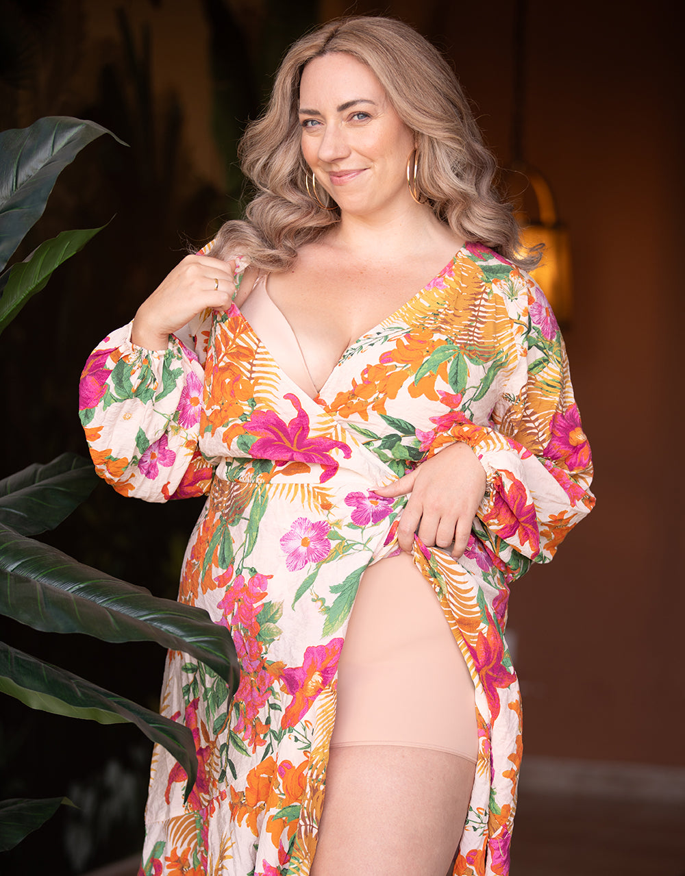 High-Waist-Shorts-Set 2x "Basic" cappuccino