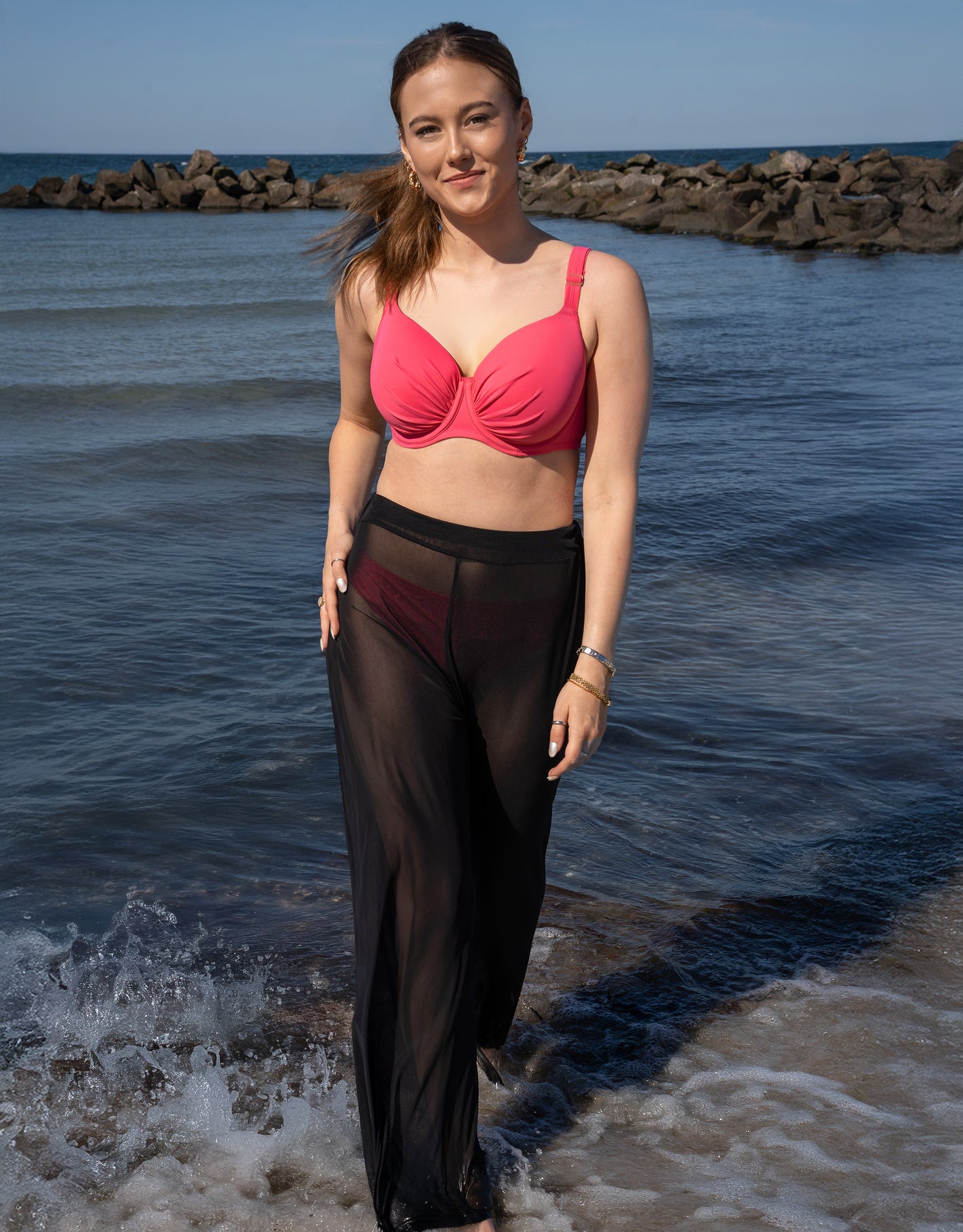 Pants Sheer Transparent Black