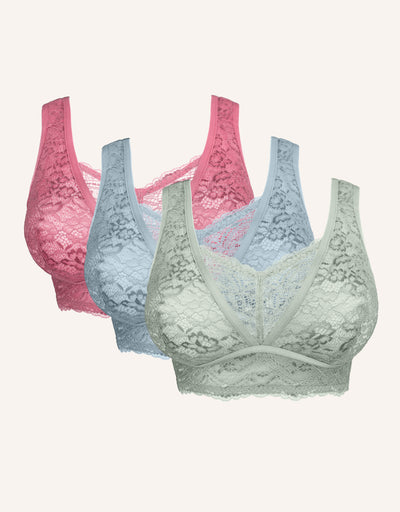 Bralette-Set 3x Eliana Garden