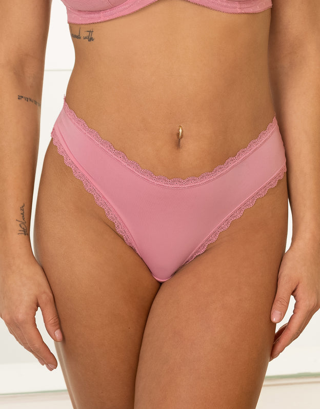 Thong Set 2x Basic mauve