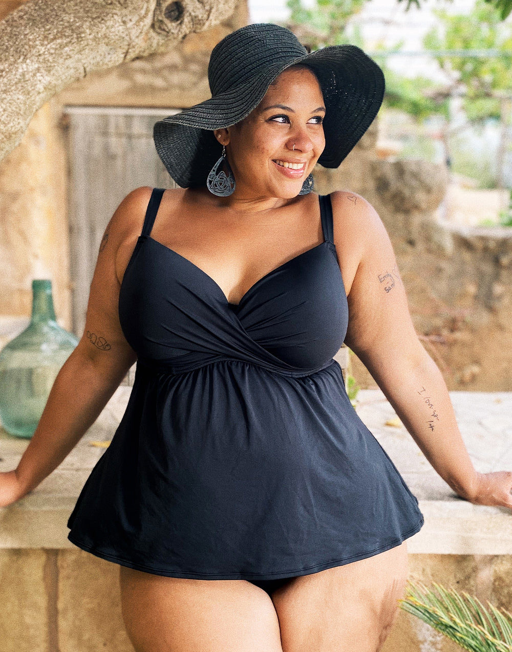 Tankini-Top "Nizza" black